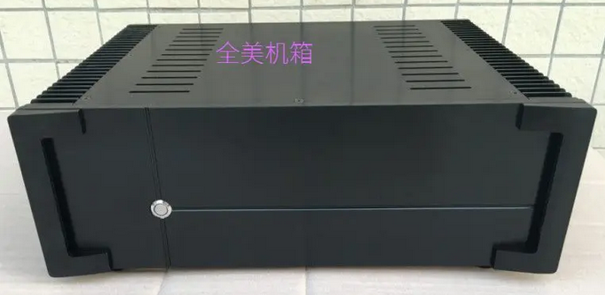 NEW black aluminum class A large space amplifier chassis home audio amplifier DIY case with heatsink  430*150*326MM