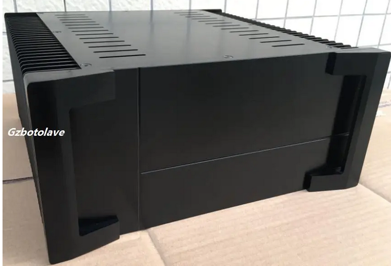 NEW black aluminum class A large space amplifier chassis home audio amplifier DIY case with heatsink  430*150*326MM