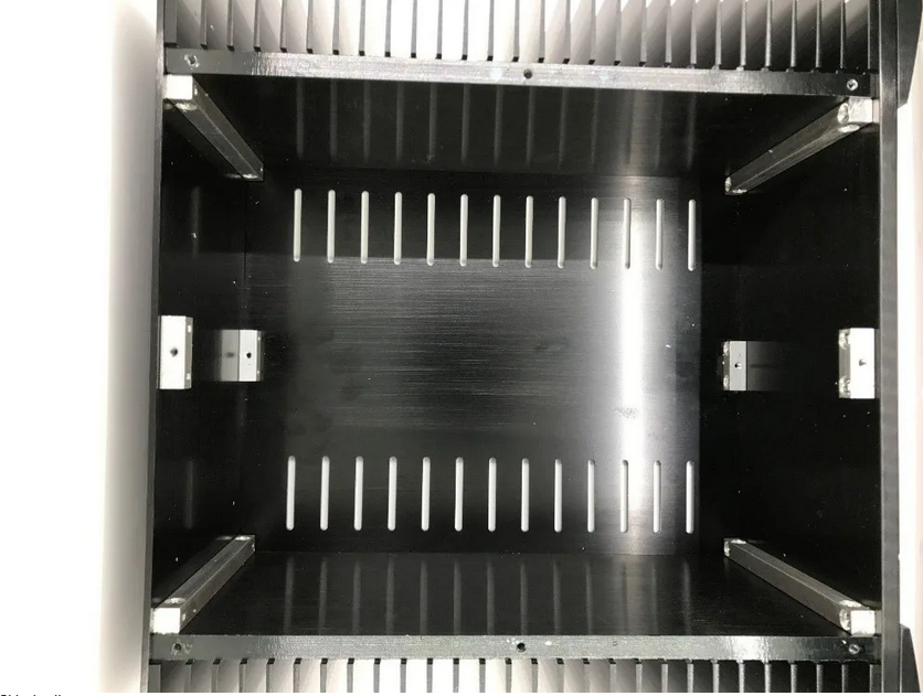 NEW black aluminum class A large space amplifier chassis home audio amplifier DIY case with heatsink  430*150*326MM