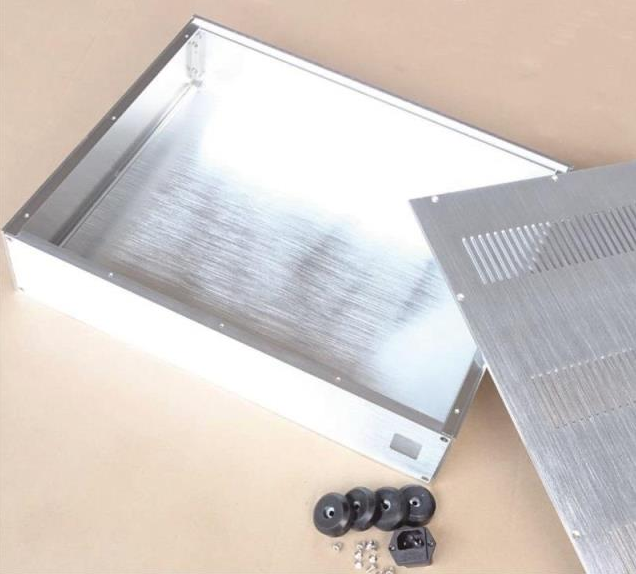 4810 CNC All Aluminum Power Amplifier Chassis Audio Pre-Amp Enclosure silver DIY decoder Box