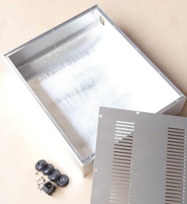 4810 CNC All Aluminum Power Amplifier Chassis Audio Pre-Amp Enclosure silver DIY decoder Box