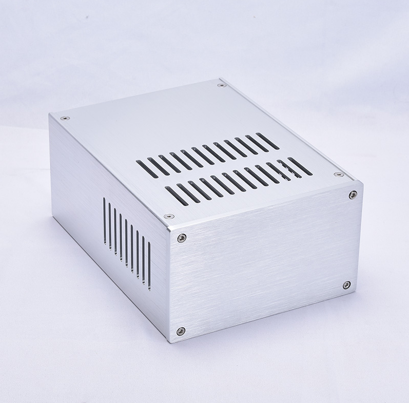1610 silver full Aluminum power supply chassis HIFI DIY amplifier case Multi purpose box