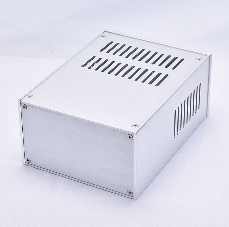 1610 silver full Aluminum power supply chassis HIFI DIY amplifier case Multi purpose box