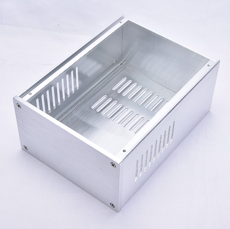 1610 silver full Aluminum power supply chassis HIFI DIY amplifier case Multi purpose box
