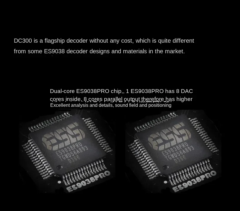 DC-300 Ultimate Dual Core ES9038PRO DAC Decoder USB Interface CSR8675 Bluetooth-compatible 5.0 Remote Control Amp