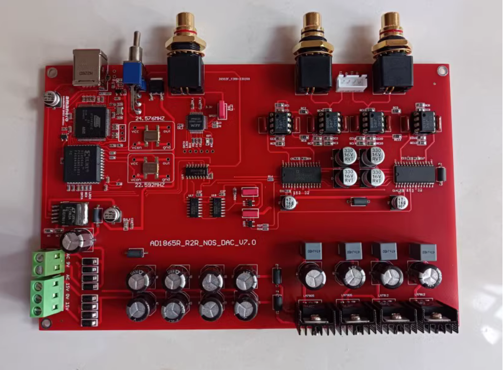 New finished Dual AD1865R NOS DAC vinyl style decoder board dual FPGA ...
