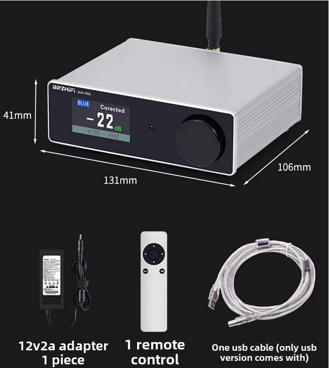 BRZHIFI 2025 New Special Offer SU9PRO Dual Core ES9038 Bluetooth 5.4 USB Decoder HIFI Fever DAC Ear Amplifier DSD512