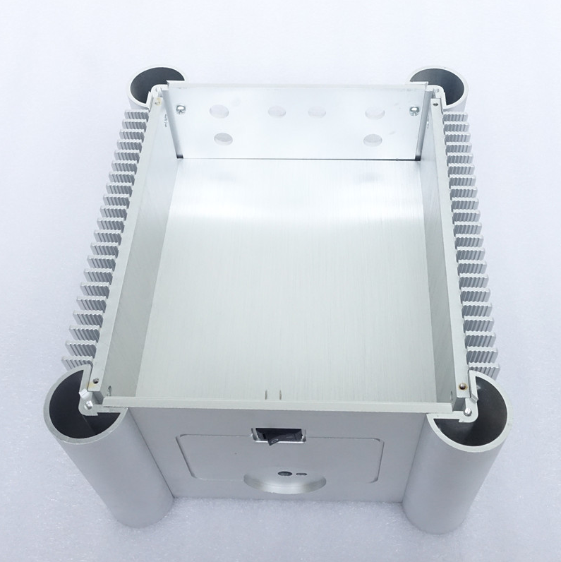 RD2013 Rounded Corner Series mini amplifier Chassis Layered case with upper and lower layers HIFI DIY white preamp box