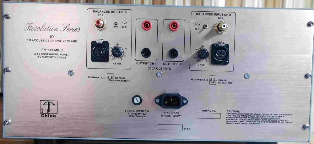 Reproduce FM411MK2 high-end balanced single ended HIFI stereo 160W+160W power amplifier