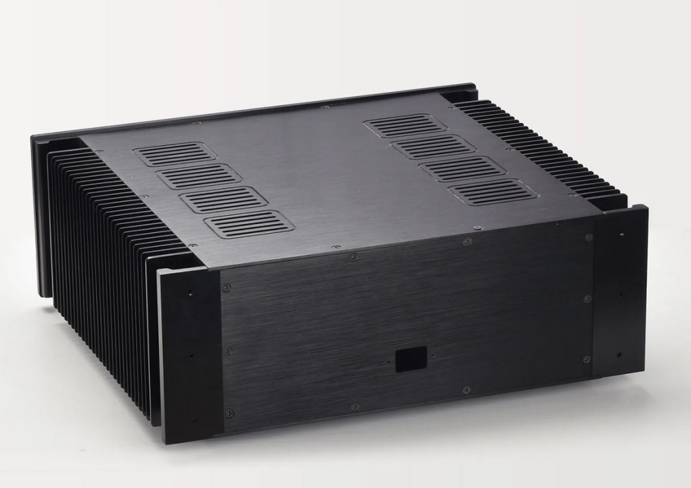 Black All aluminum class A post amplifier chassis / AMP Enclosure /DIY box with power switch 4315