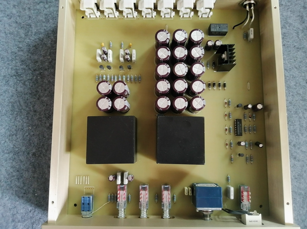 1:1 Clone  FM155 FM ACOUSTICS preamplifier HIFI Gold Power Amplificador Preamp with Linear Power Supply