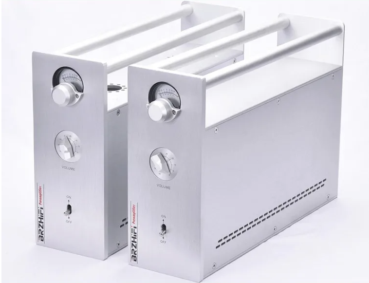 1pcs Aluminum 300B Pumpkin Split amplifier Chassis VU meters Head Enclosure DIY box Luxury Amplifier Chassis