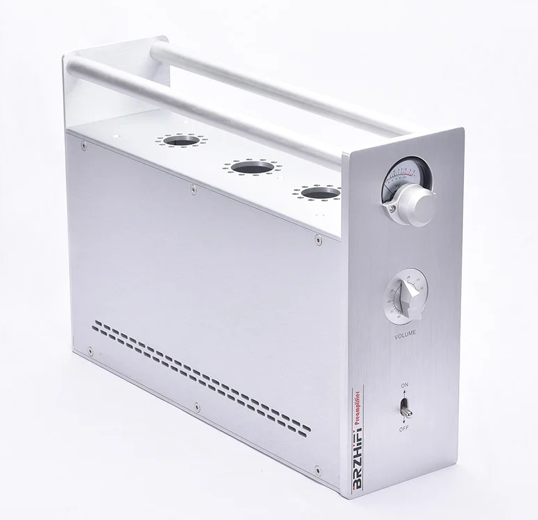 1pcs Aluminum 300B Pumpkin Split amplifier Chassis VU meters Head Enclosure DIY box Luxury Amplifier Chassis