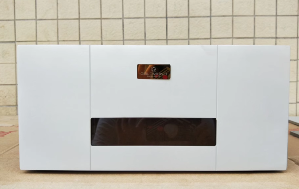 large space aluminum Goldmund double channel amplifier chassis Audio rear stage amplifier combine chassis both sides heatsink