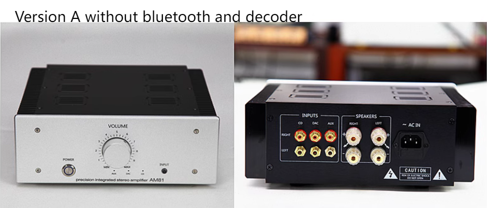 AM81 Dual differential input HiFi metal encapsulated transistor high-power class AB 145W*2 stereo amplifier