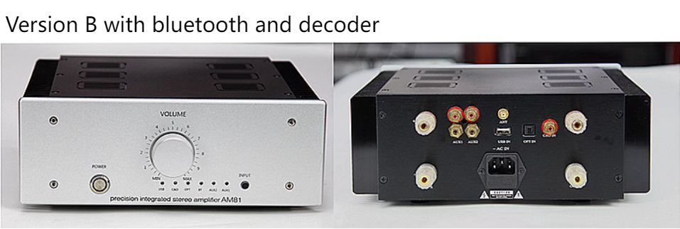 AM81 Dual differential input HiFi metal encapsulated transistor high-power class AB 145W*2 stereo amplifier