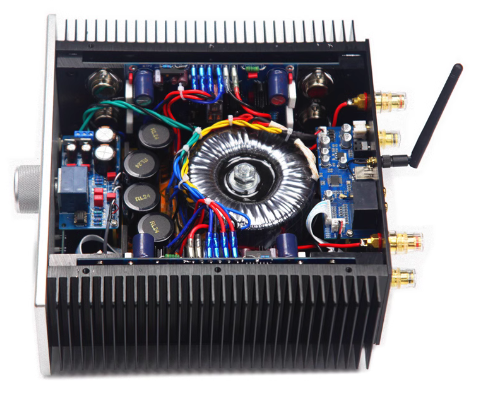 AM81 Dual differential input HiFi metal encapsulated transistor high-power class AB 145W*2 stereo amplifier