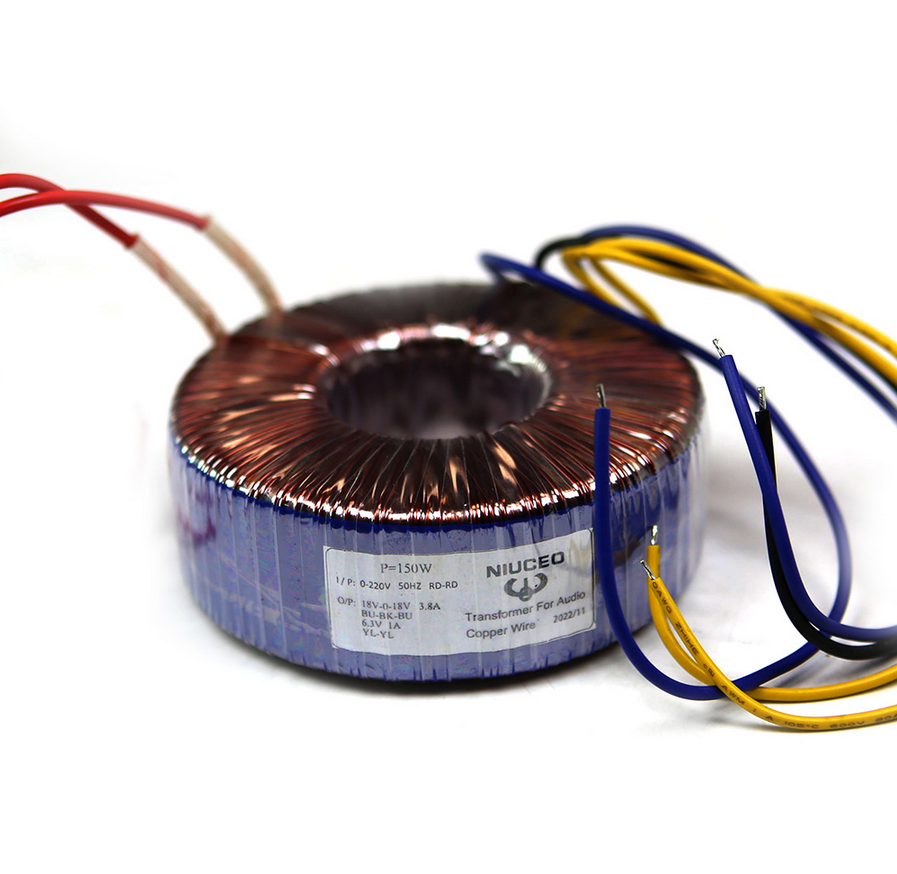 150W Japanese A1 iron core Pure copper wire wound Audio Toroidal Transformer for amplifier output：18V-0-18V