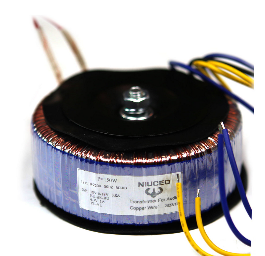 150W Japanese A1 iron core Pure copper wire wound Audio Toroidal Transformer for amplifier output：18V-0-18V