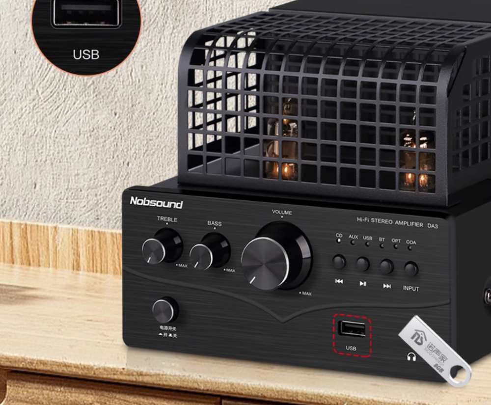 Nobsound DA3 Electronic tube wireless Bluetooth headphone amplifier HIFI mini electronic tube amplifier