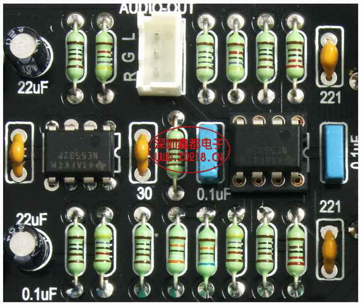 LM4610 with 3D surround equal volume tone control board