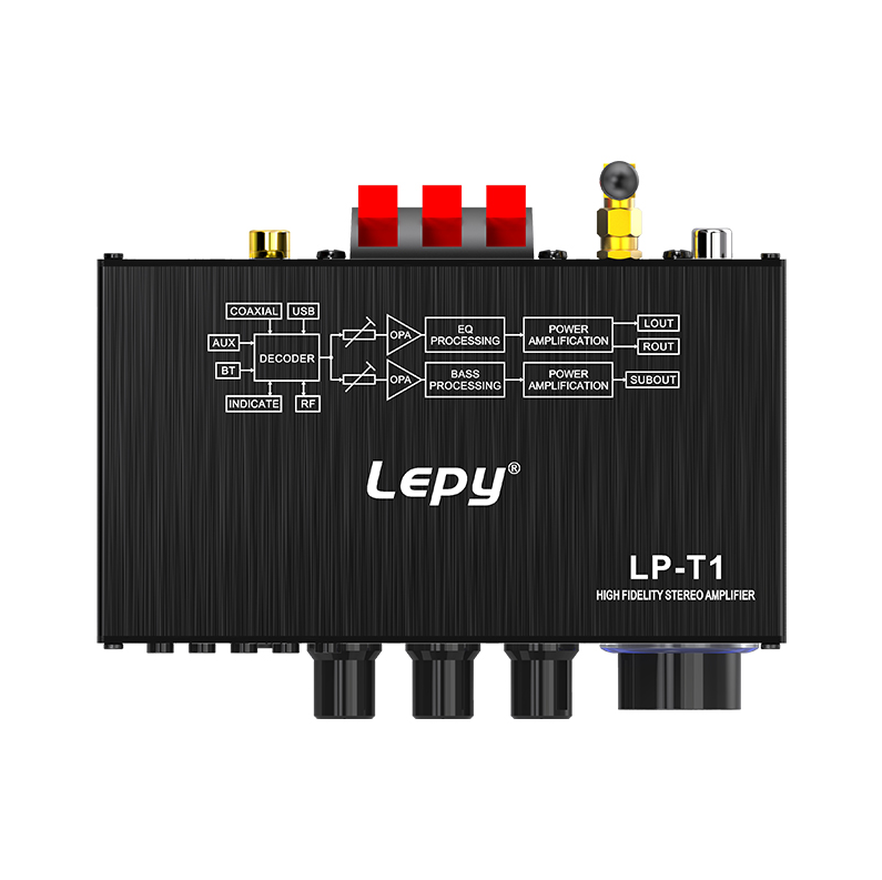 Hot sale LP-T1 Digital HiFi Bluetooth Amplifier Coaxial USB Disk Lossless Playback Mini Digital Amplifier 30Wx2+60W EU-PLUG