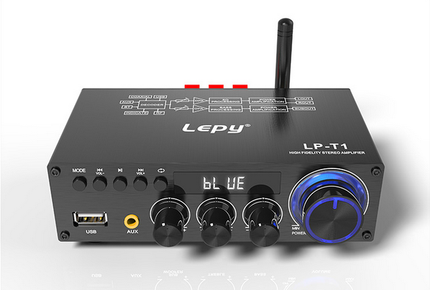Hot sale LP-T1 Digital HiFi Bluetooth Amplifier Coaxial USB Disk Lossless Playback Mini Digital Amplifier 30Wx2+60W EU-PLUG