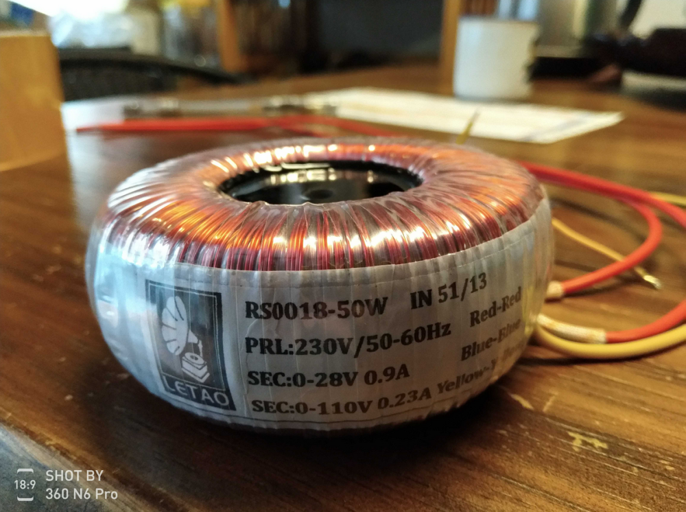 50W Japanese iron core oxygen free copper wire wound Toroidal power transformer Suitable for 834 phone amplifier