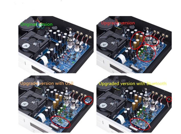 Music MU5T HIFI CD Turntable Player Vacuum Tube Transistor Output USB Bluetooth Input CD carousel Player 32Bit 192K PCM1795 Chip