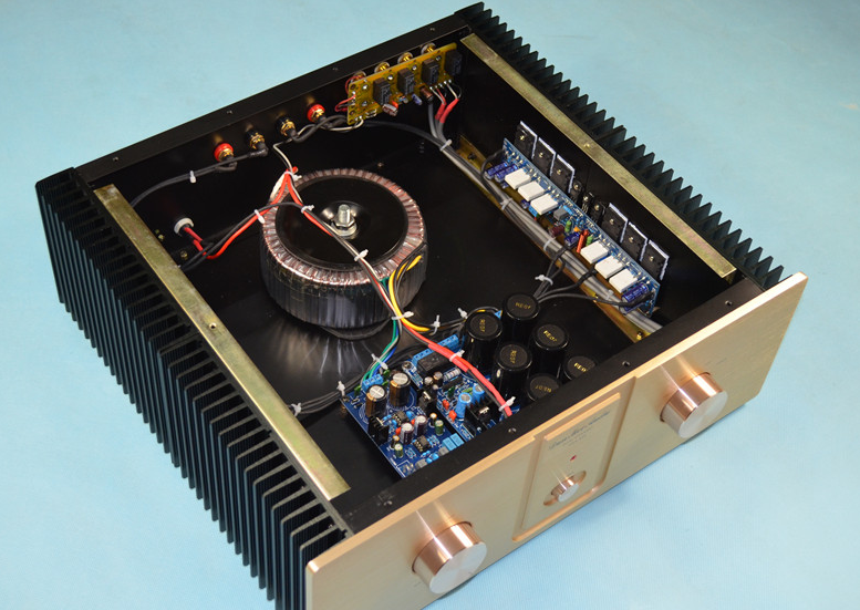 L10 High power Class AB HIFI DIY stereo 160W*2 power amplifier With four-way input selection