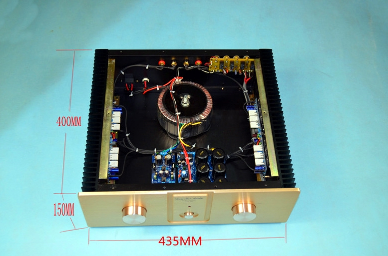 L10 High power Class AB HIFI DIY stereo 160W*2 power amplifier With four-way input selection