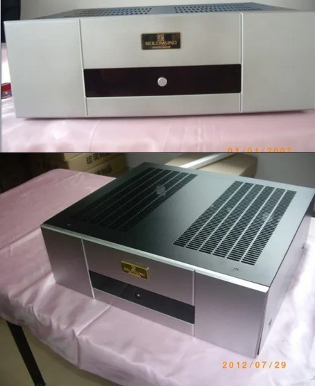 Goldmund  post amplifierDIY chassis Aluminum panels iron chassis AMP case Enclosure box DIY 420*140*368mm