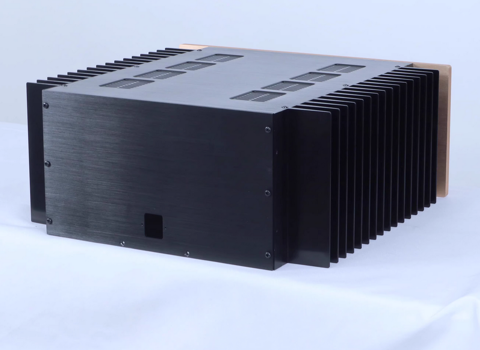 accuphase A65 class A hifi DIY post amplifier chassis both sides with heatsink amp box