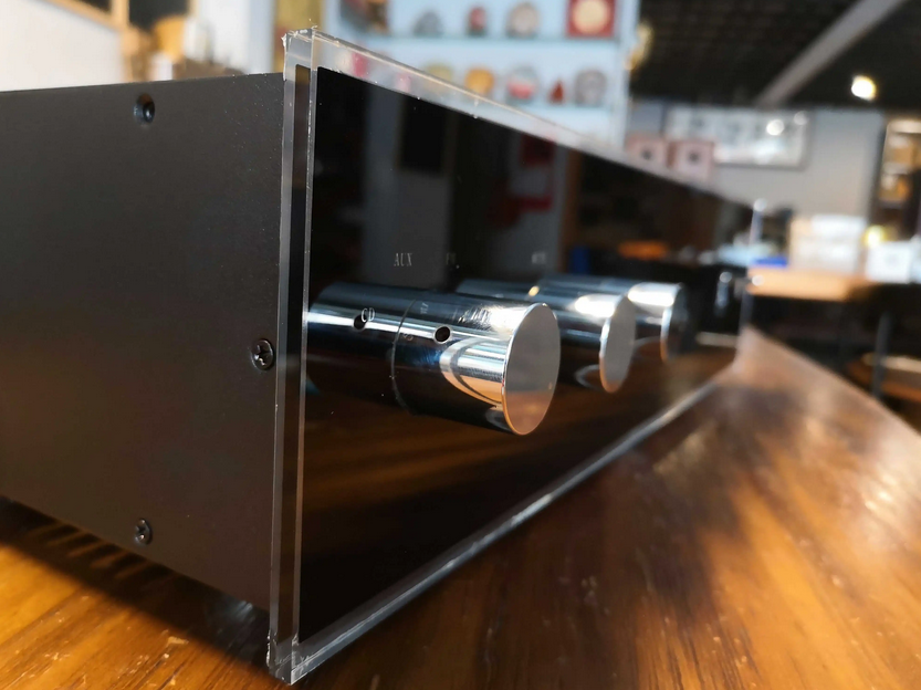 Klimo tube preamplifier DIY chassis acrylic panel +Steel body Installing box for amp DIY 430x110x260mm