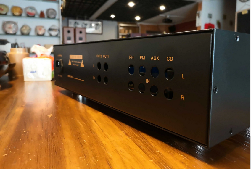 Klimo tube preamplifier DIY chassis acrylic panel +Steel body Installing box for amp DIY 430x110x260mm