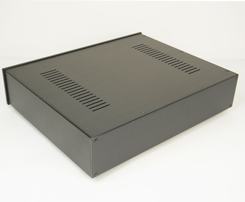 Black 4395 Full Aluminum HIFI DIY Power Amplifier Chassis power supply case premap box