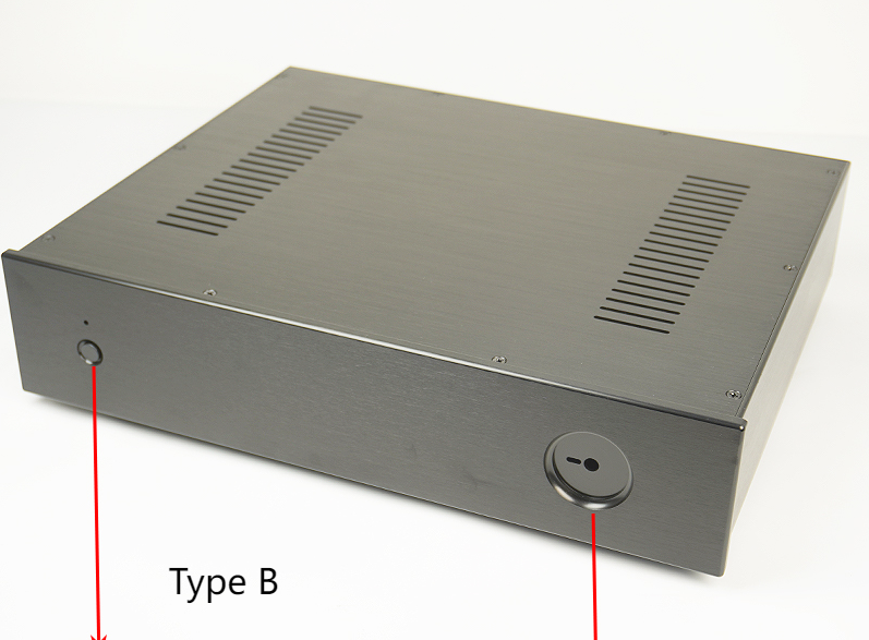 Black 4395 Full Aluminum HIFI DIY Power Amplifier Chassis power supply case premap box