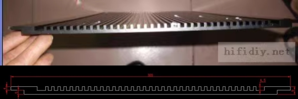 4313 Mark style classs A Full aluminum DIY chassis power amplifier case PSU box with heatsink