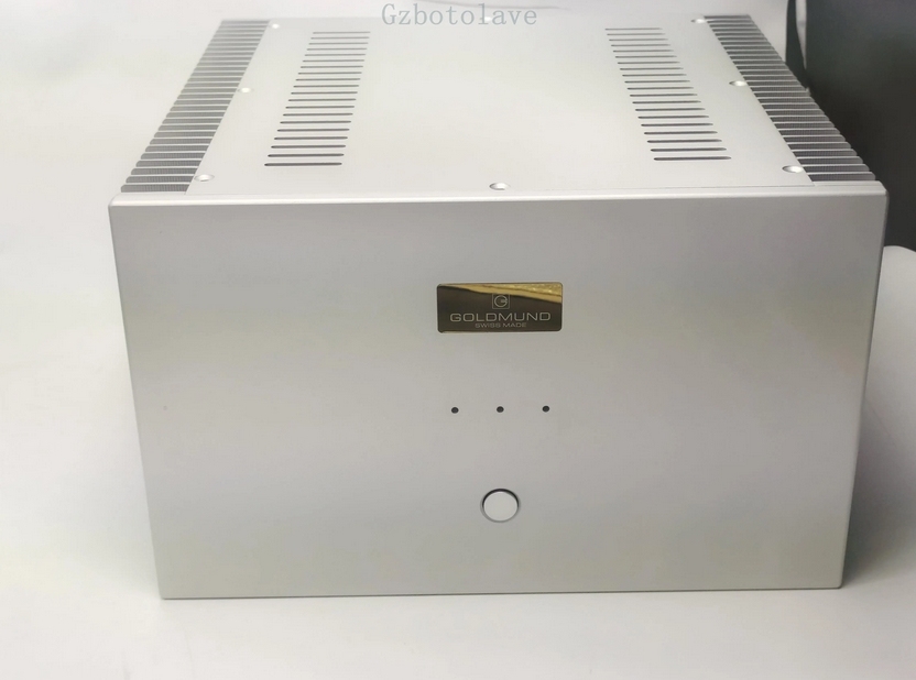 Silver All aluminum amplifier chassis Preamplifier case AMP Enclosure DIY box with heatsink (320 *200*308mm)