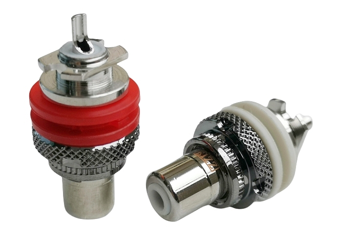 EIZZ AV amplifier RCA socket EZ-104 Tellurium copper plated nickel free rhodium audio signal terminal