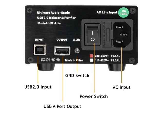 25W DC USB 2.0 HIFi Isolation Purifier Balance Signal Filtering Linear Power Supply