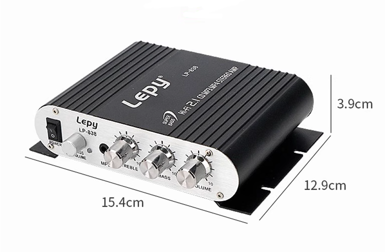 LP-838 Lepy Amplifier 2.1 Channel Small Amplifier High Fidelity Audio Amplifier LP-838 Audio