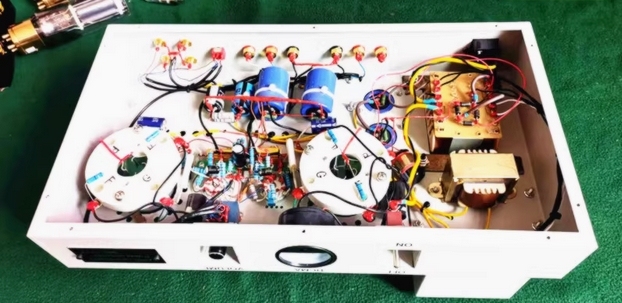 Master of western electric 6F3(6BM8）+845 HIFI stereo Single ended combined tube amplifier 20W+20W
