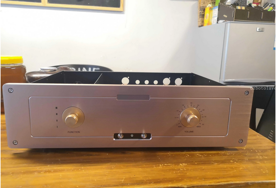 Golden Aluminum panel iron body panels shield Chassis Case Box Cabinet for DIY Audio ARC balance amp chassis 415*300*100mm