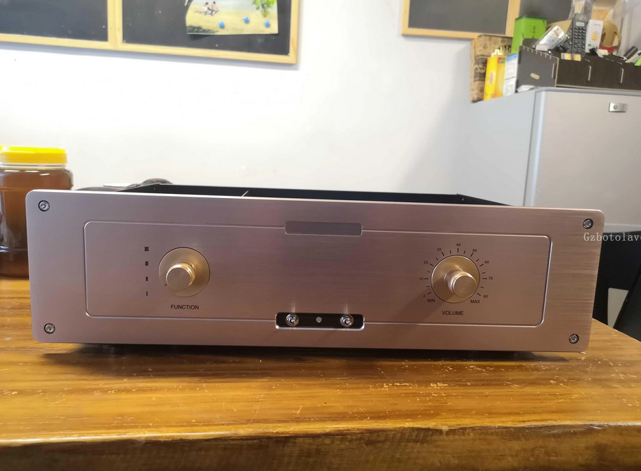Golden Aluminum panel iron body panels shield Chassis Case Box Cabinet for DIY Audio ARC balance amp chassis 415*300*100mm