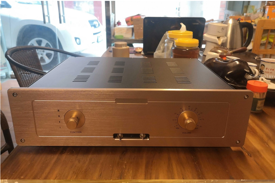 Golden Aluminum panel iron body panels shield Chassis Case Box Cabinet for DIY Audio ARC balance amp chassis 415*300*100mm