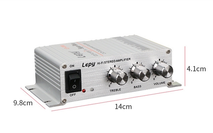 Silver Lepy LP-300 HIFI 20W+20W Stereo power amplifier Mini AMP