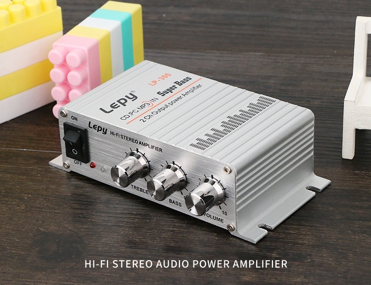 Silver Lepy LP-300 HIFI 20W+20W Stereo power amplifier Mini AMP