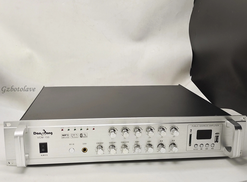 High Power Bluetooth 150W constant voltage power amplifier computer campus public address system five zone power amplifier