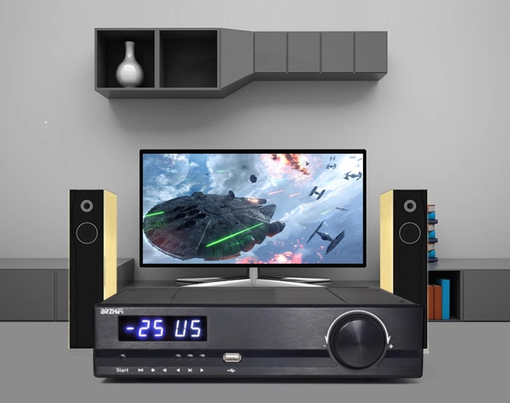 New X21 remote control Digital Power Amplifier TPA3255 Hifi Amplifier 600W 2.1 Channel Bluetooth 5.1 DSP USB Decoding Home speaker Amp Audio